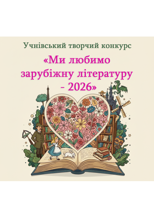 Творчий конкурс «Ми любимо зарубіжну літературу - 2026»